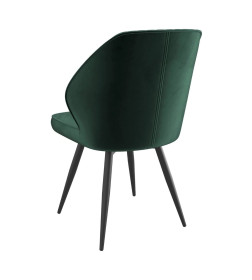 Стул MICHAEL-R1, d13 DARK GREEN LUX\черный