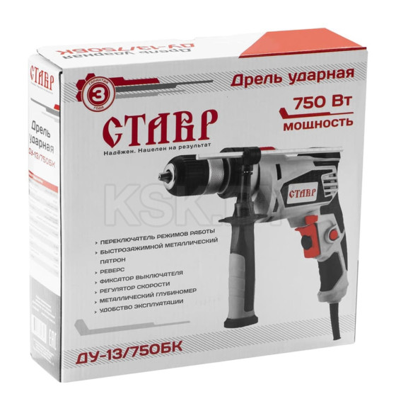 Дрель ударная Ставр ДУ-13/750БК (ст13-750бк) (9030100346) 