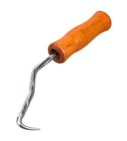 Крюк для вязки арматуры (деревянная ручка) VERTEXTOOLS