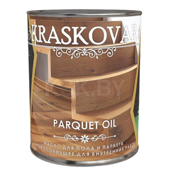 Масло для пола и паркета быстросохнущее Kraskovar Parquet oil БЕСЦВЕТНЫЙ  0,75л
