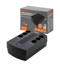 Источник бесперебойного питания ИБП 850 ВА 6 розеток + 2USB TDM SQ1204-0002