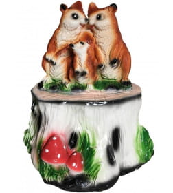 Фигура садовая семейка белок на пне, 41*34 см арт. сф-1263