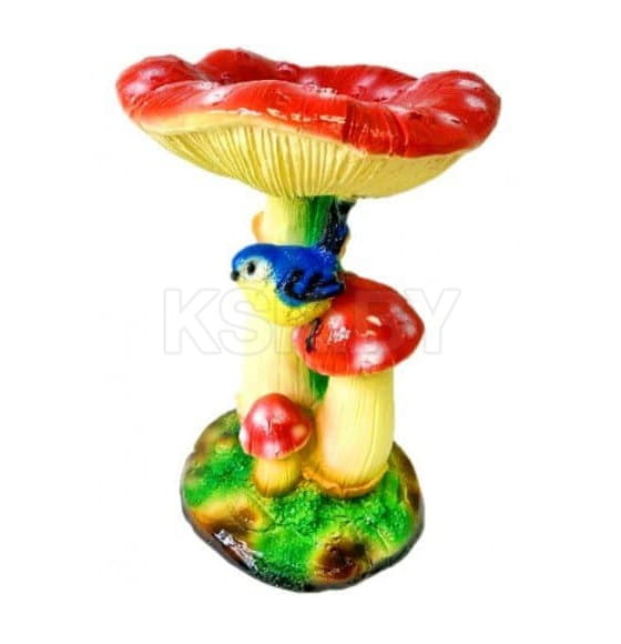 Фигура садовая три мухомора с синичкой,29х22см.,арт.дек-449 (дек-449) 