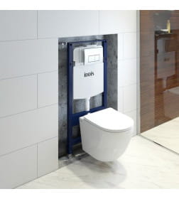 Комплект 3в1 IDDIS подвесной унитаз BLARNSEi25, инсталляция Profix и клавиша смыва OPH00GCi32K