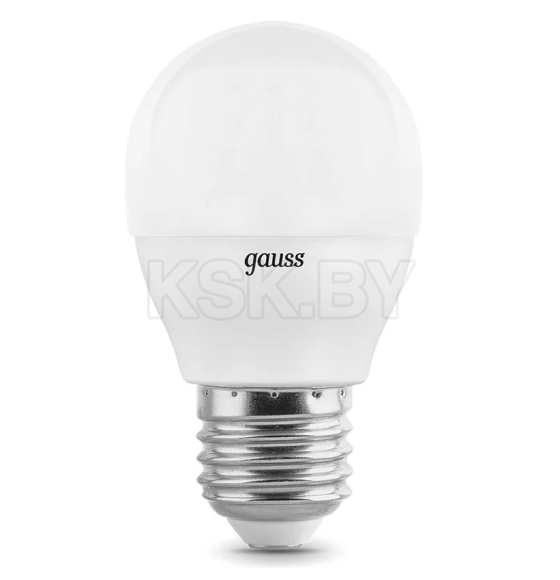 Лампа Gauss Elementary Шар 7W 470lm 4100K E27 (3шт) LED (53227T) 