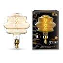Лампа Gauss Filament BD180 8W 560lm 2400K E27 golden flexible LED 1/4 (161802008)