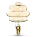 Лампа Gauss Filament BD180 8W 560lm 2400K E27 golden flexible LED 1/4 (161802008)