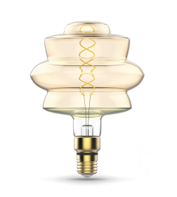 Лампа Gauss Filament BD180 8W 560lm 2400K E27 golden flexible LED 1/4
