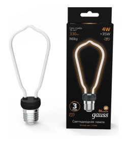 Лампа Gauss Filament Artline ST64 4W 330lm 2700K E27 milky LED