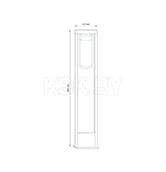 Светильник садово-парковый Gauss Clio GD020 столб Е27 142х800мм IP54 (GD020) 