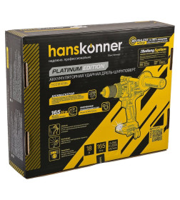 Дрель-шуруповерт аккумуляторный Hanskonner HCD18165BL 1BatterySystem (без АКБ и ЗУ)