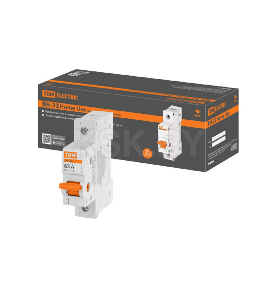 Выключатель нагрузки (мини-рубильник) ВН-32 1P 63A Home Use TDM SQ0211-0107 (SQ0211-0107) 