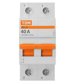 Выключатель нагрузки (мини-рубильник) ВН-32 2P 40A Home Use TDM SQ0211-0115