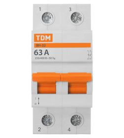 Выключатель нагрузки (мини-рубильник) ВН-32 2P 63A Home Use TDM SQ0211-0117