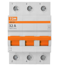 Выключатель нагрузки (мини-рубильник) ВН-32 3P 32A Home Use TDM SQ0211-0124