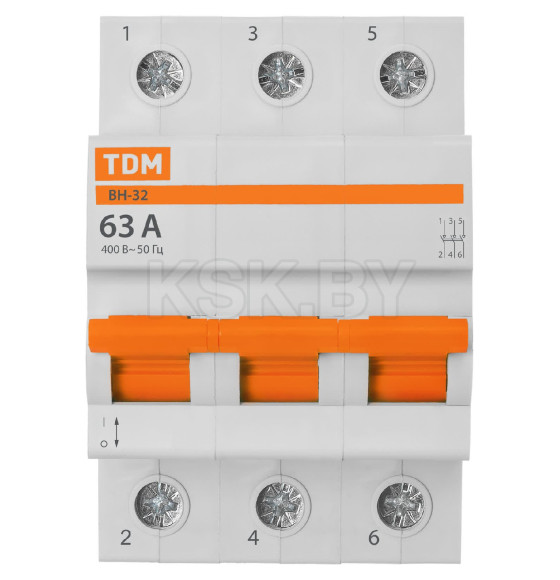 Выключатель нагрузки (мини-рубильник) ВН-32 3P 63A Home Use TDM SQ0211-0127 (SQ0211-0127) 