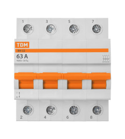 Выключатель нагрузки (мини-рубильник) ВН-32 4P 63A Home Use TDM SQ0211-0137
