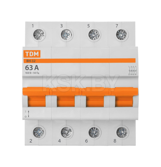 Выключатель нагрузки (мини-рубильник) ВН-32 4P 63A Home Use TDM SQ0211-0137 (SQ0211-0137) 