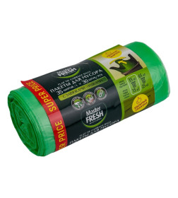 Пакеты для мусора с ушками Master FRESH 35л 30шт (зеленые)