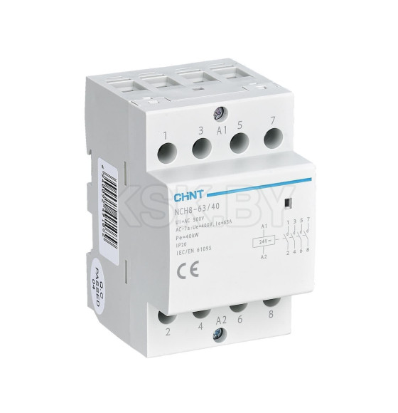 Контактор модульный Chint NCH8-63/40 63А 4НО AC220/230В, 50Гц (R) (256101) 