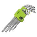Набор ключей имбусовых Tamper-Torx TT10-ТT50 удлиненных, 45Х закаленные (9 шт.) Сибртех 12322 (12322) 