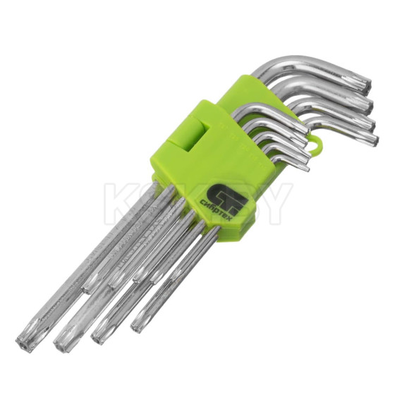 Набор ключей имбусовых Tamper-Torx TT10-ТT50 удлиненных, 45Х закаленные (9 шт.) Сибртех 12322 (12322) 