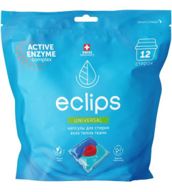 Капсулы для стирки "Eclips" Universal 12 шт