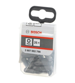 Набор бит PZ 2х25 мм (25 шт.) Extra Hard BOSCH 2607002798