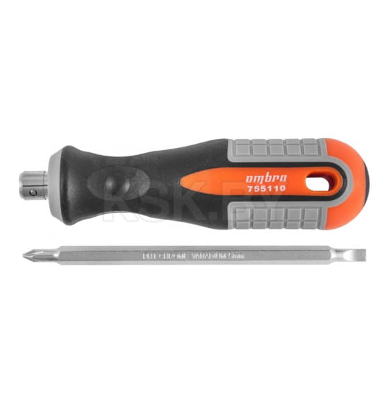 Отвертка комбинированная РН1/SL5x100 мм ROUND GRIP Ombra 755110 (755110) 