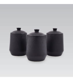 Набор керамических ёмкостей (3 пр) "Black", MR-20001-03CS Maestro