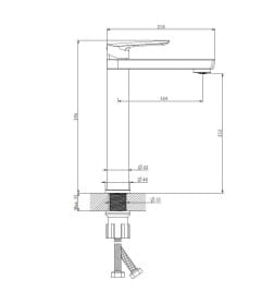 Смеситель для умывальника Esko Lagos LG 25B