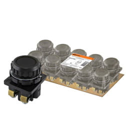 Выключатель кнопочный КЕ 011-У2-исполнение 3, черный 2р 10A 660B IP40 TDM SQ0753-0008