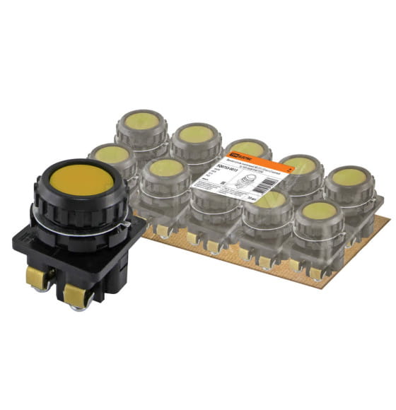 Выключатель кнопочный КЕ 011-У2-исполнение 5, желтый 1р 10A 660B IP40 TDM SQ0753-0013 (SQ0753-0013) 