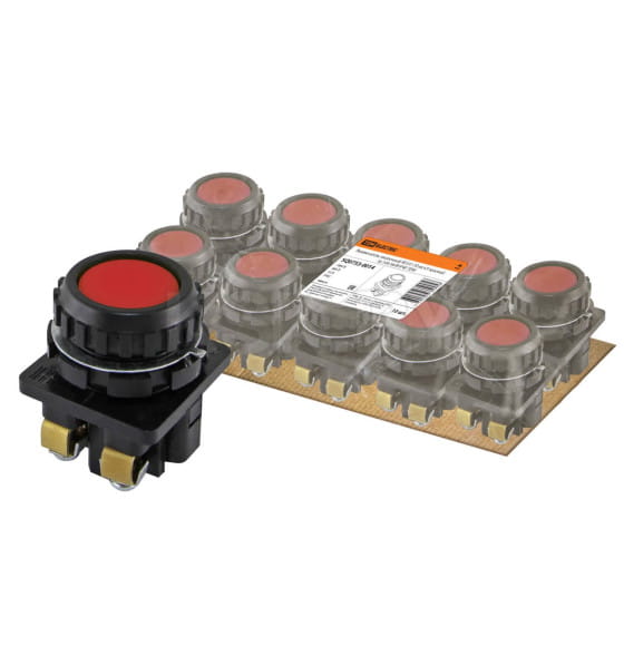 Выключатель кнопочный КЕ 011-У2-исполнение 5, красный 1р 10A 660B IP40 TDM SQ0753-0014 (SQ0753-0014) 