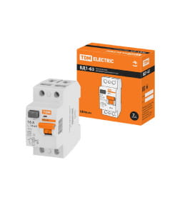 Устройство защитного отключения УЗО ВД1-63 2Р 16А 10мА TDM SQ0203-0002