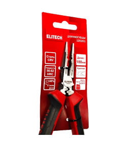 Длинногубцы 180 мм ELITECH 207107