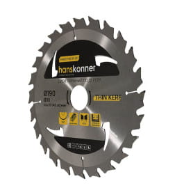 Диск пильный по дереву 190x24Tх30x1.7 мм Hanskonner H9022-190-30-24T