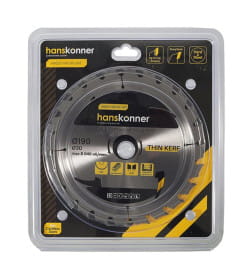 Диск пильный по дереву 190x24Tх30x1.7 мм Hanskonner H9022-190-30-24T