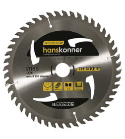 Диск пильный по дереву 165x48Tх20x1.6 мм Hanskonner H9022-165-20-48T
