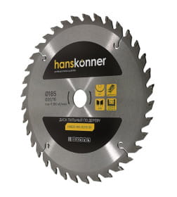 Диск пильный по дереву 185x36Tх20x2.6 мм Hanskonner H9022-185-20/16-36
