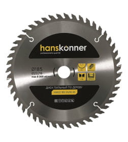 Диск пильный по дереву 185x48Tх20x2.6 мм Hanskonner H9022-185-20/16-48