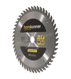 Диск пильный по дереву 190x48Tх20x2.6 мм Hanskonner H9022-190-20/16-48