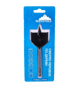 Сверло по дереву перьевое 50х152 мм VERTEXTOOLS 1133-50