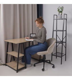 Кресло FOXY, бежевый шенилл Ote Canna 170/черный