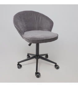 Кресло FOXY, темно-серый шенилл Ote Canna 456/черный