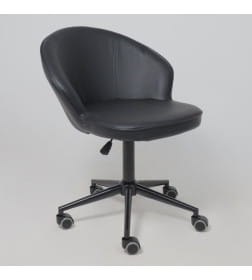 Кресло FOXY, экокожа, черный/черный