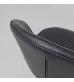 Кресло FOXY, экокожа, черный/черный