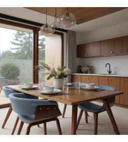 Кресло MODY, ткань, небесный XC188-26/орех