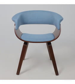 Кресло MODY, ткань, небесный XC188-26/орех