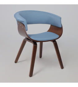 Кресло MODY, ткань, небесный XC188-26/орех